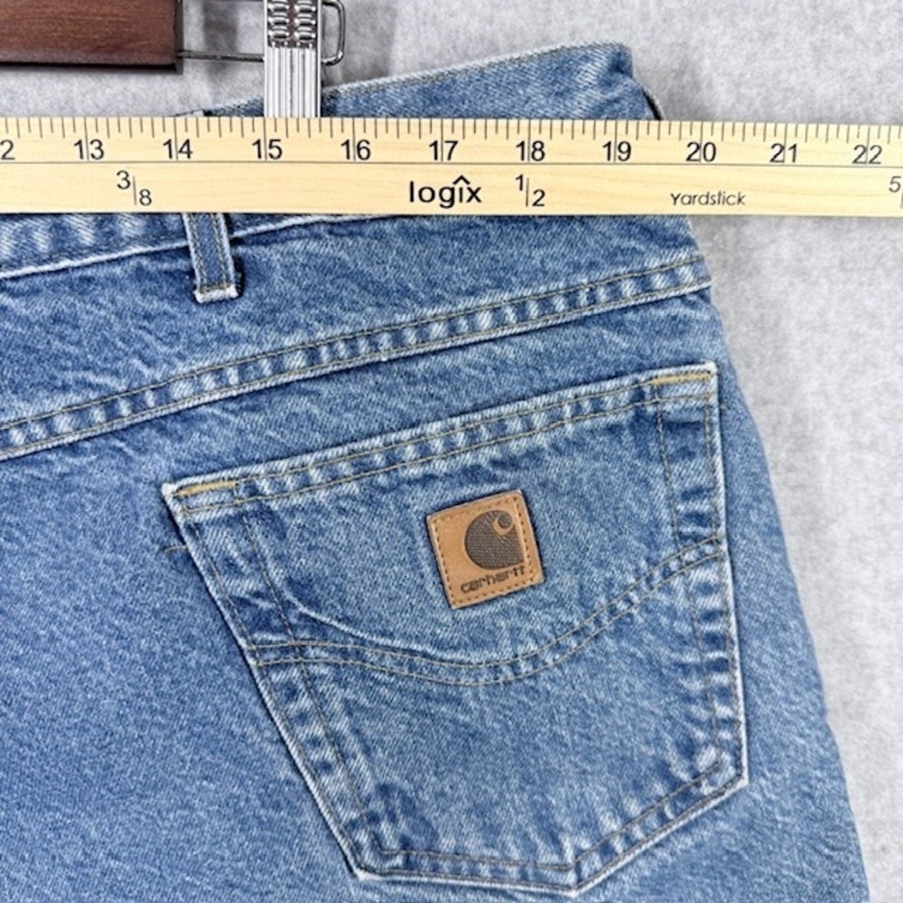 Carhartt Men's Light Wash Denim Jeans Relaxed Fit Size 42x32 - Picture 9 of 13